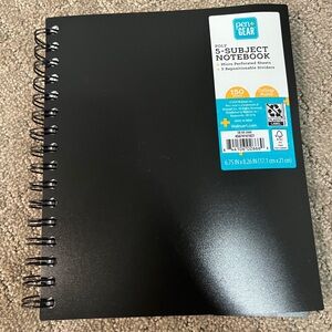 Black 5-Subject Spiral Notebook